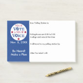 自分の声が投票の投票のリマインダー ポストイット (デスク)