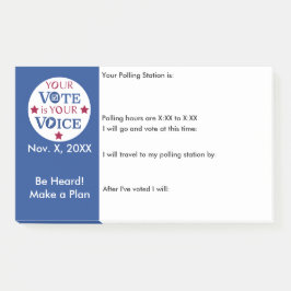 自分の声が投票の投票のリマインダー ポストイット