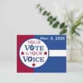 自分の声が投票の投票のリマインダー ポストカード (スタンド正面)