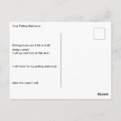 自分の声が投票の投票のリマインダー ポストカード (裏面)