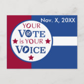 自分の声が投票の投票のリマインダー ポストカード (正面)