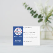 自分の声が投票の投票のリマインダー 名刺 (スタンド正面)
