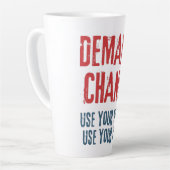 自分の声と投票を変える カフェラテマグ (左アングル)