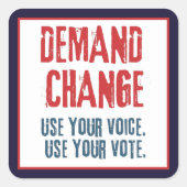 自分の声と投票を変える スクエアシール (正面)
