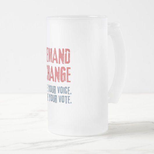 自分の声と投票を変える フロストグラスビールジョッキ (正面右)