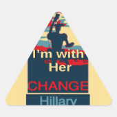 自分の変更をカラフル自分で作成する 三角形シール (正面)