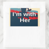 自分の変更をカラフル自分で作成する 長方形シール (バッグ)