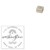 自分の夏の家族の名前を作成する差出人住所 ラバースタンプ (押印)