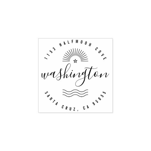 自分の夏の家族の名前を作成する差出人住所 ラバースタンプ (インプリント)