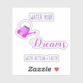*~*自分の夢に行動と信仰を水に浸す シール (シート)