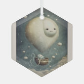 自分の夢のような熱気球のライドを作成する ガラスオーナメント (正面)