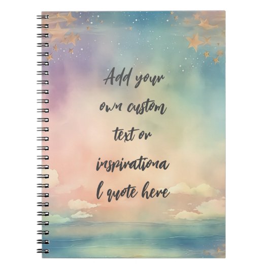 自分の夢を作成する海やる気を起こさせる引用文 ノートブック (正面)