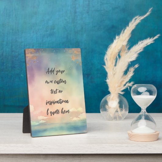 自分の夢を作成する海やる気を起こさせる引用文 フォトプラーク (側面)