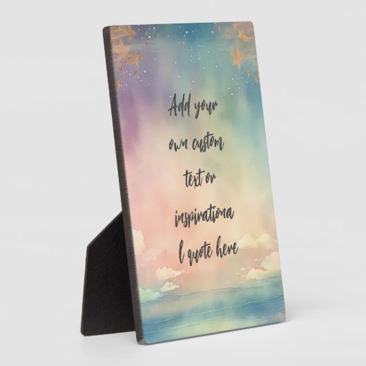 自分の夢を作成する海やる気を起こさせる引用文 フォトプラーク (側面)