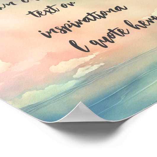 自分の夢を作成する海やる気を起こさせる引用文 ポスター (角)