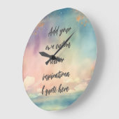 自分の夢を作成する海やる気を起こさせる引用文 ラージ壁時計 (傾斜)