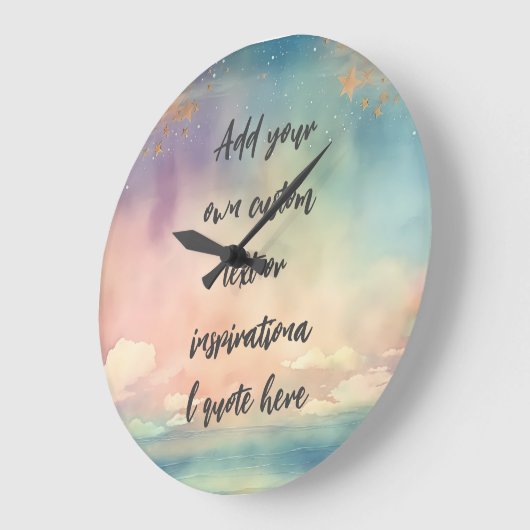 自分の夢を作成する海やる気を起こさせる引用文 ラージ壁時計 (傾斜)