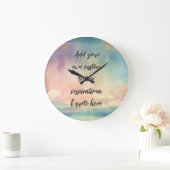 自分の夢を作成する海やる気を起こさせる引用文 ラージ壁時計 (ホーム)