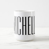 自分の大きな名前のコーヒーパーソナライズされたマグを作る コーヒーマグカップ (中央)