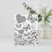 自分の大人の色を付10代のける ポストカード (スタンド正面)