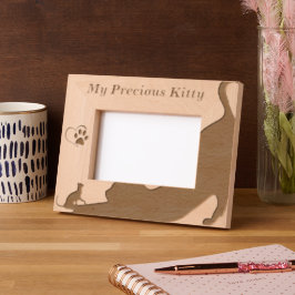 自分の大切子猫 レーザー彫刻フレーム