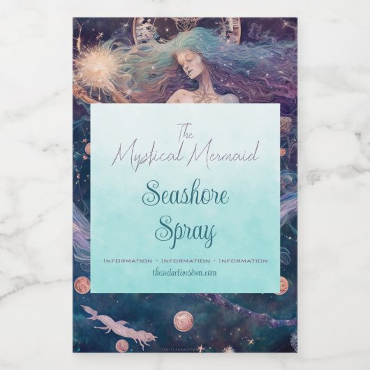 自分の天神の時間の人魚を作成 ワインラベル (シングルラベル)