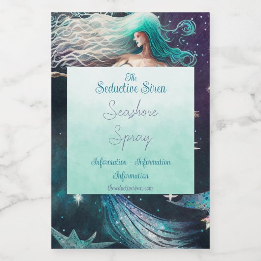 自分の天空の人魚の楽園を作成 ワインラベル (シングルラベル)