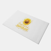 自分の太陽の光を作る – やる気を起こさせる Sunflower ドアマット (アングル)