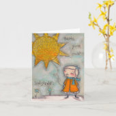 自分の太陽の光を持って来る – ノートカード (黄色い花)