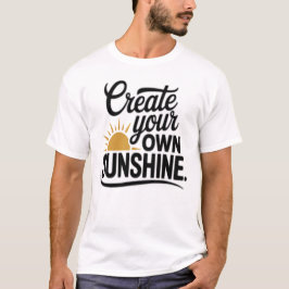 自分の太陽を作ろう モチベーショナルTシャツ Tシャツ