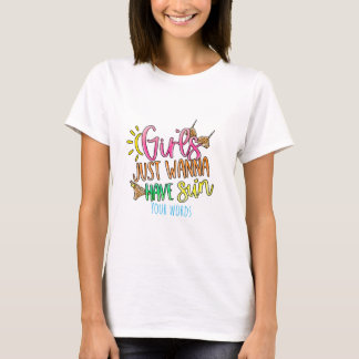 自分の女の子を作って太陽を望む Tシャツ