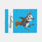 自分の好きなベビーパンダ フリースブランケット (正面(横))