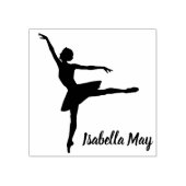 自分の好きな名前を付けたバレエダンサー ラバースタンプ (インプリント)