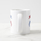 自分の好きな背景を持つ海の怪物 ジャンボコーヒーマグカップ (裏面)