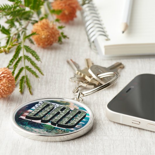 自分の好きカスタムなパパをパーソナライズ キーホルダー (側面)