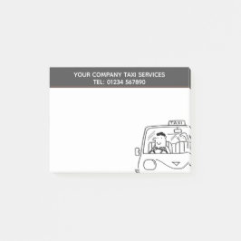 自分の好みに合った車を借りる、タクシーを利用するアニメ ポストイット