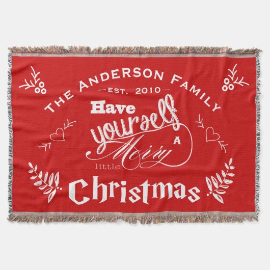 自分の好みに合わせてメリークリスマスを過ごす スローブランケット (正面)