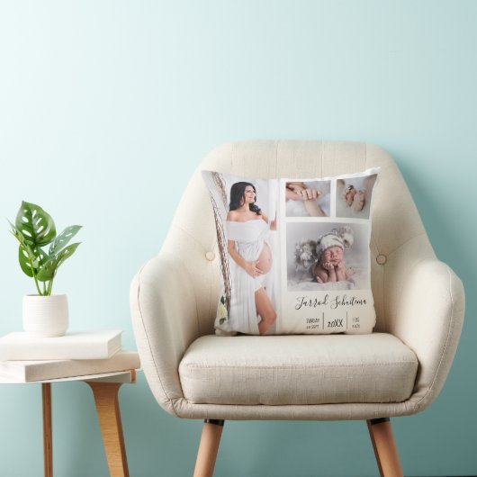 自分の妊娠とベビー写真の作成 クッション (椅子)