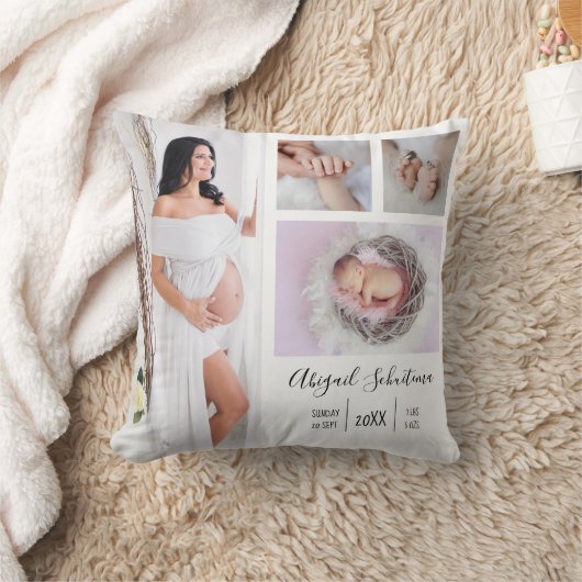 自分の妊娠とベビー写真を作成する クッション (ブランケット)