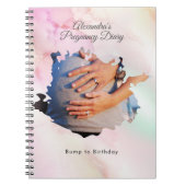 自分の妊娠日記の写真をカスタム作成 ノートブック (正面)