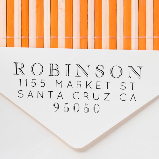 自分の姓のスタイリッシュ差出人住所 セルフインキングスタンプ