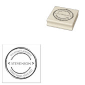 自分の姓をモダン作成する ラバースタンプ (押印)