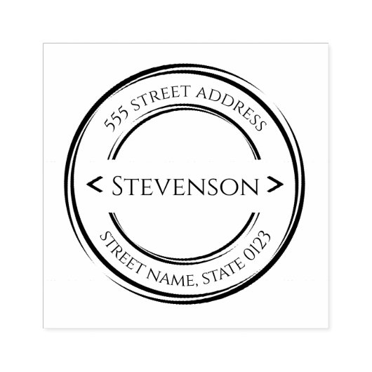 自分の姓をモダン作成する ラバースタンプ (インプリント)