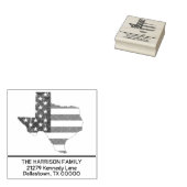 自分の姓を作成するテキサス州差出人住所 ラバースタンプ (押印)
