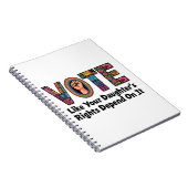 自分の娘の権利が自分の権利に依存するように投票する ノートブック (右側)