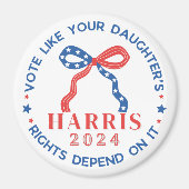 自分の娘の権利が自分の権利に依存するように投票する マグネット (正面)