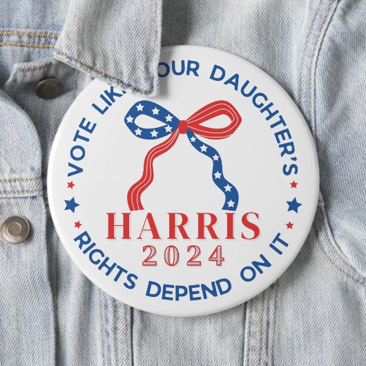 自分の娘の権利が自分の権利に依存するように投票する 缶バッジ (インサイチュ)