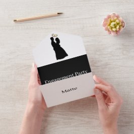 自分の婚約パーティを作成するRSVPホワイトI オールインワン招待状