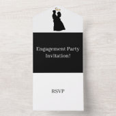 自分の婚約パーティを作成するRSVPホワイトI オールインワン招待状 (内側)