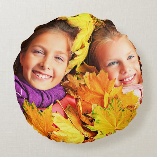 自分の子どもの秋写真を作成 ラウンドクッション (裏面)